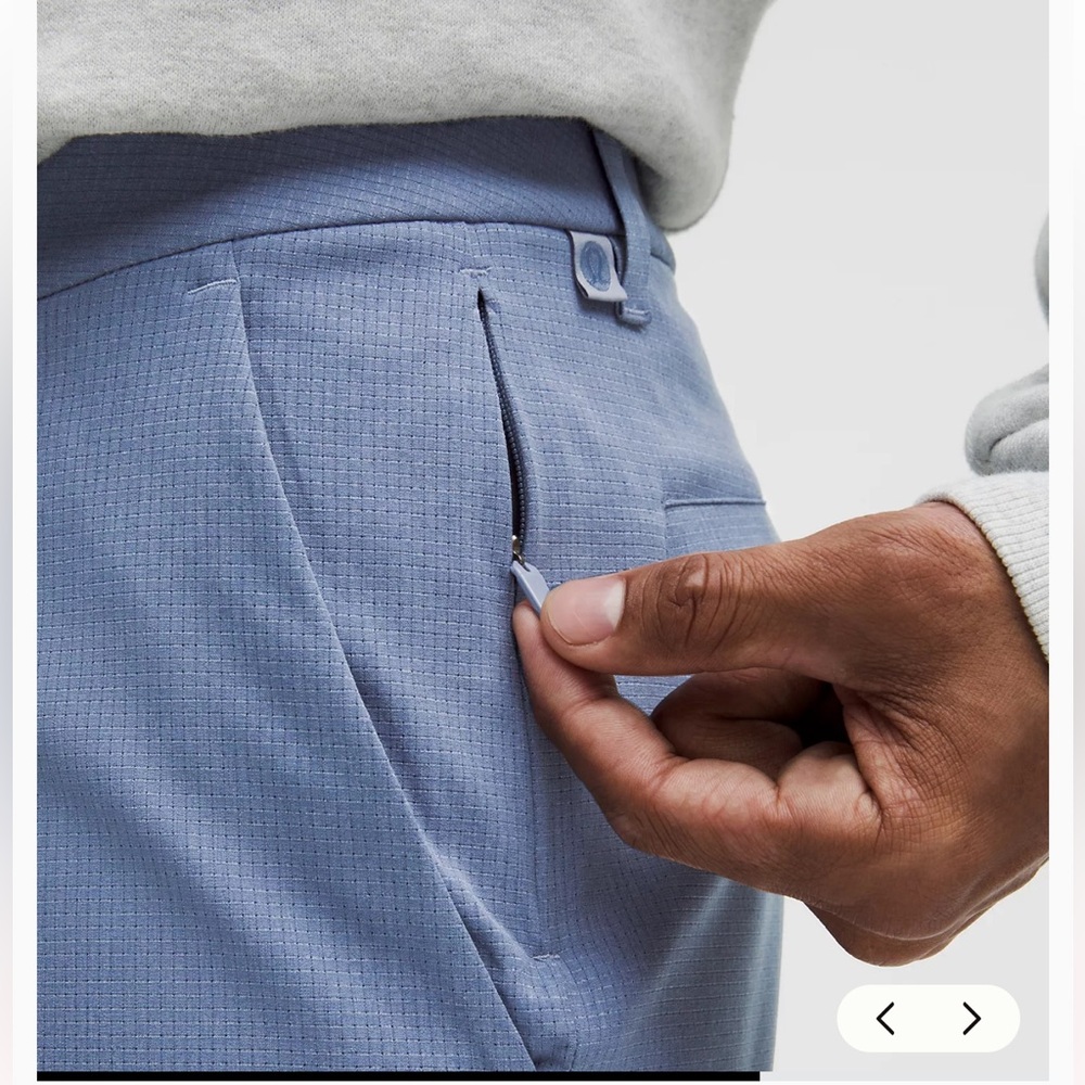 NEW! Lululemon wovenair shorts 38W in color washed denim - Picture 7 of 8